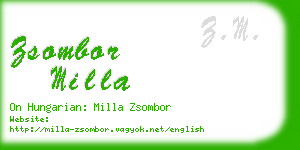 zsombor milla business card